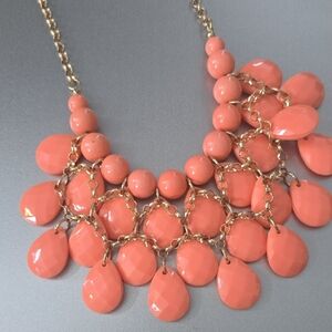 Elegant Coral Statement Necklace